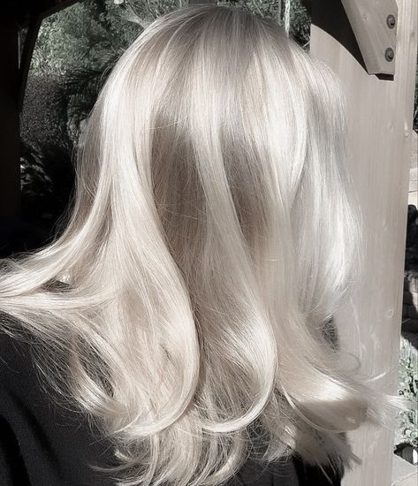 Pearl Blonde, Lauren Roberts, White Hair Color, White Blonde Hair, Silver Blonde, Platinum Hair, Gray Aesthetic, Platinum Blonde Hair, Dye My Hair