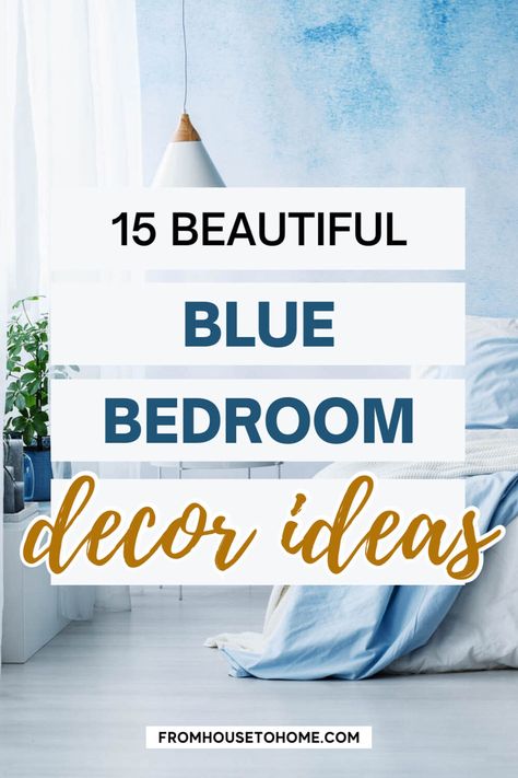 To create a tranquil and serene bedroom, try out these relaxing blue bedroom decor ideas. From classic blue and white bedrooms to glam and modern teal bedrooms, there is lots of decorating inspiration and pictures. Teal Bedrooms, Blue Bedroom Ideas For Couples, Blue Bedroom Decor Ideas, Pale Blue Bedrooms, Baby Blue Bedrooms, Blue And Cream Bedroom, Light Blue Rooms, Grey Living Room Ideas, Bedroom Decor Inspirations