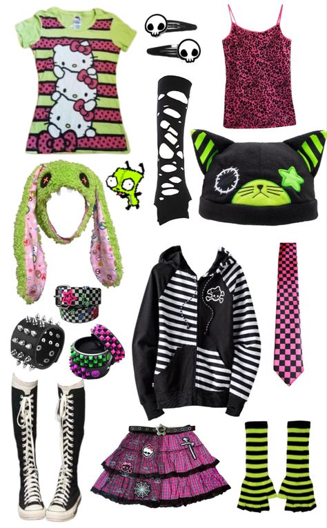 scene, scenecore, rawr, xd, outfit, kawaii, monster Scene Clothing, Silly Clothes, Scene Outfits, Scene Girls, Funky Outfits, Scene Fashion, Scene Kids, Mia 3, Alt Fashion