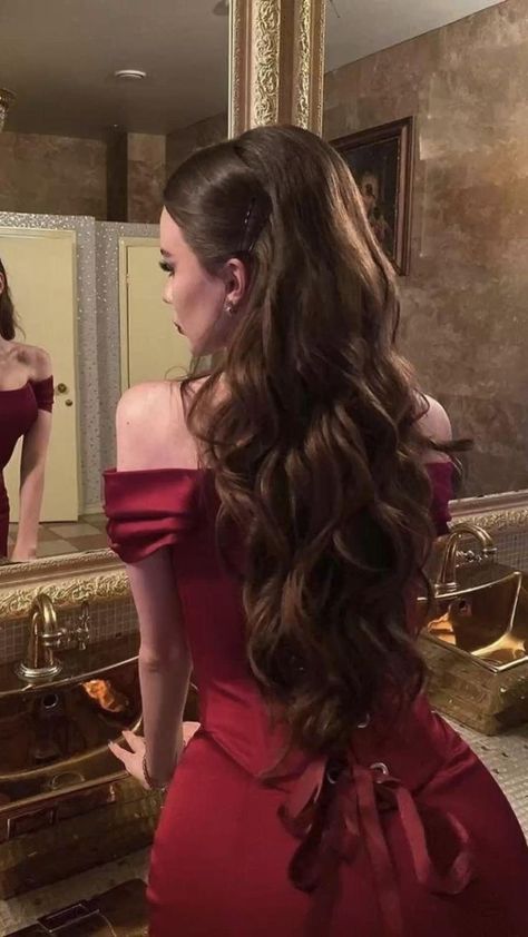 Prom Hairstyles One Shoulder Dress, Hairstyles For Off Shoulder Dress, Hairstyle For One Shoulder Dress, Prom Dresses With Lace, Burgundy Prom Dresses, Satin Sleeves, Burgundy Prom, Dresses With Lace, Burgundy Prom Dress