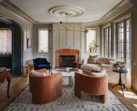 French Quarter Brooklyn by JESSICA HELGERSON INTERIOR DESIGN | 1stDibs Jessica Helgerson Interior Design, Townhouse Renovation, Jessica Helgerson, Brooklyn Townhouse, Brooklyn House, Cornice Design, Dining Room Cozy, New Orleans French Quarter, Residential Real Estate