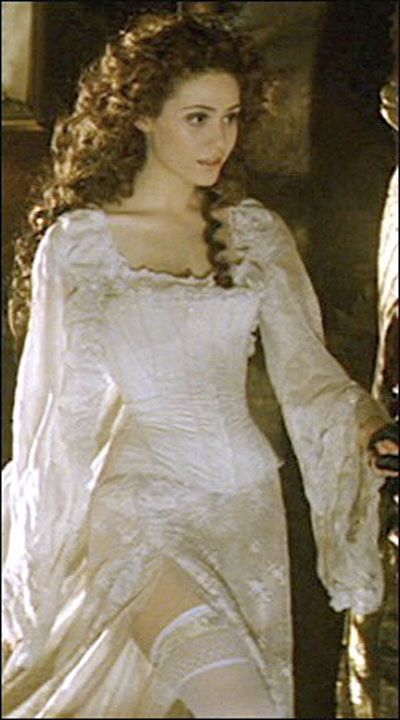 Love Christine Daae's dress in this scene! Perfect costumes. Christine Daae, Emmy Rossum, The Opera, Phantom Of The Opera, Opera, A Woman, White Dress, White