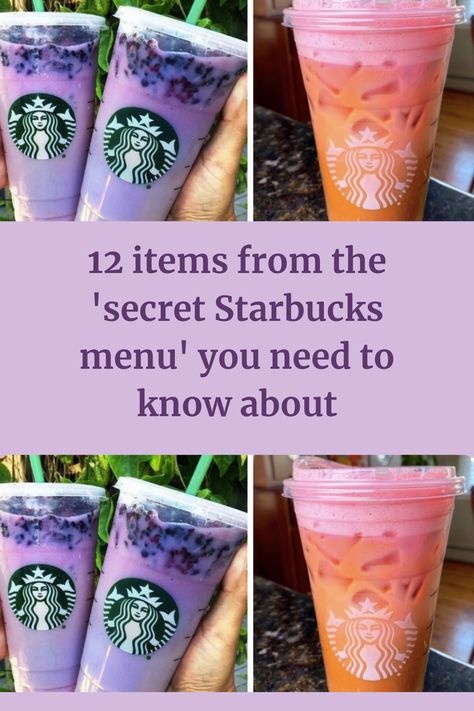 12 items from the 'secret Starbucks menu' you need to know about Starbucks Birthday Drink, Non Coffee Starbucks Drinks, Drinks At Starbucks, Starbucks Drink Menu, Best Starbucks Drinks, Starbucks Birthday, Secret Starbucks Recipes, Secret Menu Items, Starbucks Secret Menu Drinks