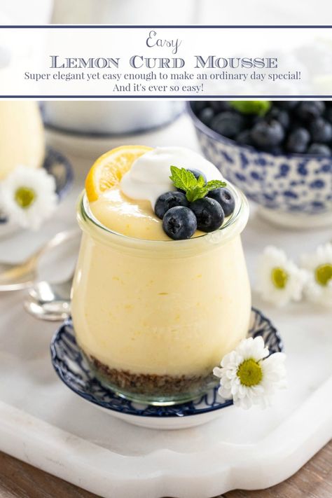 Lemon Curd Mousse, Lemon Curd Dessert, Microwave Lemon Curd, Easy Lemon Curd, Lemon Mousse, Lemon Curd Recipe, Mousse Dessert, Dessert Simple, Curd Recipe