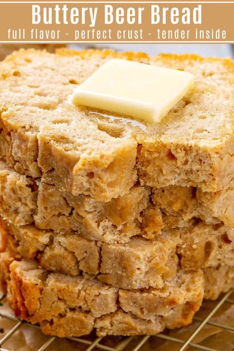 Beer Bread Recipes Easy, Beer Quick Bread, Beer Bread With Bread Flour, Buttery Beer Bread, Sweet Beer Bread Recipe, Batter Breads Easy Batter Bread, Beer Batter Bread Recipe, Easy Bread Recipes For Beginners No Mixer, Beer Batter Bread