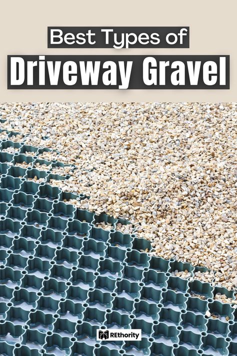 Best Gravel For Driveway, Gravel Driveway Edging, Gravel Driveway Landscaping, Pebble Driveway, Driveway Ideas Cheap, Driveway Materials, Gravel Drive, Driveway Edging, Driveway Entrance Landscaping