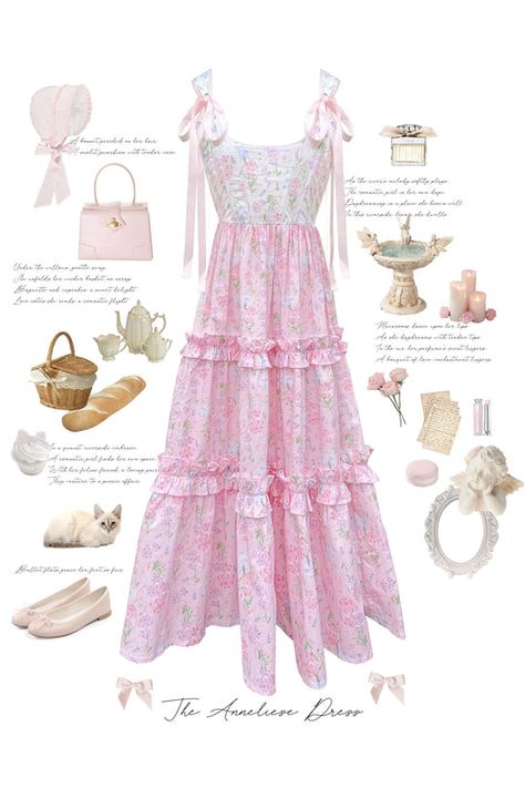 Look Rose, Girls Floral Dress, Cottagecore Fashion, Garden Dress, Garden Party Dress, In Full Bloom, Tier Skirt, Rose Garden, Girly Outfits