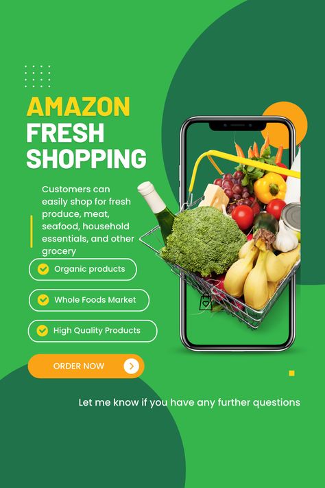 Looking for a fast and convenient way to shop for groceries online? Amazon Fresh has got you covered. With our online grocery delivery and pickup service, you can easily order fresh produce, meat, seafood, household essentials, and more. Our same-day delivery options make it easy to get what you need when you need it, and we offer a wide range of organic and local products to suit your preferences. Plus, with meal kits and frozen foods also available. Grocery Shopping App, Amazon Fresh, Shopping Food, Meal Kits, Online Grocery Store, Organic Groceries, Frozen Foods, Fresh Groceries, Local Products