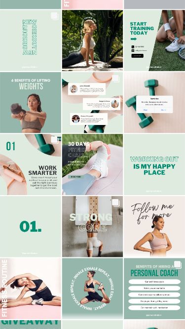 #Coach_Instagram_Template #Social_Media_Fitness #Instagram_Template_Canva #Fitness_Marketing Personal Trainer Marketing, Fitness Marketing, Social Media Branding Design, Online Personal Trainer, Coach Instagram, Personal Coach, Personal Fitness, Template Instagram, Social Media Page Design