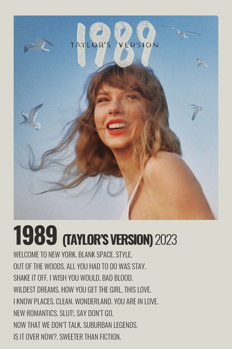 1989 Taylor Swift Album, 1989 Taylor's Version, Minimalist Music, Taylor Songs, Music Poster Ideas, Estilo Taylor Swift, Taylor Swift Music, Taylor Swift Posters, Taylor S