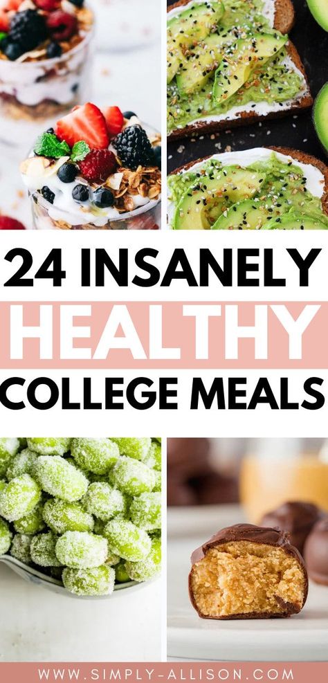 College Dinners, Healthy College Meals, College Snacks, What Is Healthy Food, Dorm Food, College Cooking, Healthy College, Easy College Meals, Cheap Healthy