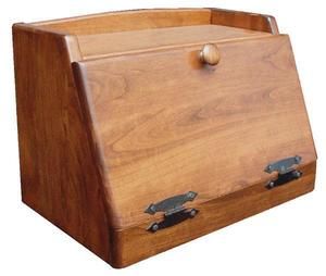 Select Options For Amish Made Plain Bread Box (ID: 46377) Breadbox Ideas, Wood Kitchen Accessories, Amish Bread, Wooden Bread Box, Plain Bread, Solid Wood Kitchens, Rustic Bread, Bread Storage, Woodworking Box