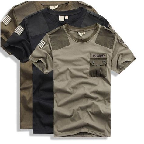 Miltary shirts with applets and velcro labels for names . . . Hunting Tshirt, Tactical T Shirts, Army Training, Camouflage T Shirts, Army Print, Mens Fashion Rugged, Closet Essentials, Tee Shirt Homme, Mens Fashion Summer