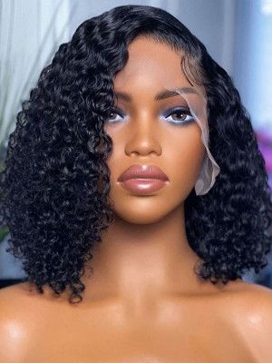 Bob Wig Side Part, Curly Short Bob, Wig Side Part, Weave Bob Hairstyles, Straight Hair Highlights, Frontal Wig Hairstyles, Straight Weave Hairstyles, Side Part Hairstyles, Curly Short