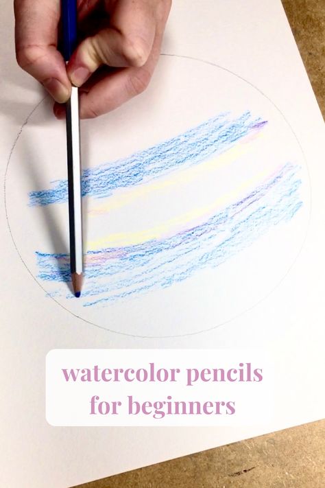 Easy Watercolor Pencils Paintings For Beginners, Watercolor Colored Pencil Art, What To Draw With Watercolor Pencils, Watercolor Pencil Techniques, Painting With Watercolor Pencils, Simple Watercolor Pencil Ideas, Watercolor Pencils Art For Beginners, Watercolor Pencil Art Ideas Inspiration, Easy Watercolor Pencil Ideas