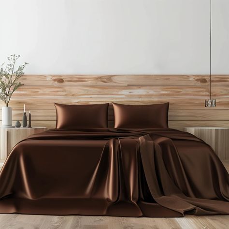 PRICES MAY VARY. 【King Size Bed Sheets Set】 1 Flat Sheet: 108"x 102", 1 Fitted Sheet: 78"x 80" + 15" Deep Pocket, 4 Pillowcases: 20"x 40". 【Premium Satin Fabric】The bed sheet is made of 100% satin polyester, with a smooth appearance and luxurious silky touch, breathable, and not stuffy. If you want a product that is durable and affordable, our satin king bed sheet is an ideal bedding product. 【Say Bye To Messy Hair】 Trouble with exploding hair when you wake up in the morning? Our 600 thread count satin fabric will effectively reduce the friction between the hair and the pillowcase, minimize hair frizz, tangles, and break, and make you have smooth and shiny hair after you wake up. 【Ideal Face Contact Satin】 Satin sheets provide excellent help for the skin care. Luxurious fabrics can help yo Full Size Bed Sheets, Ideal Face, Twin Xl Sheets, Sheets Bed, Bed Sheets Set, King Size Bed Sheets, King Bed Sheets, Luxury Bed Sheets, Hair Frizz