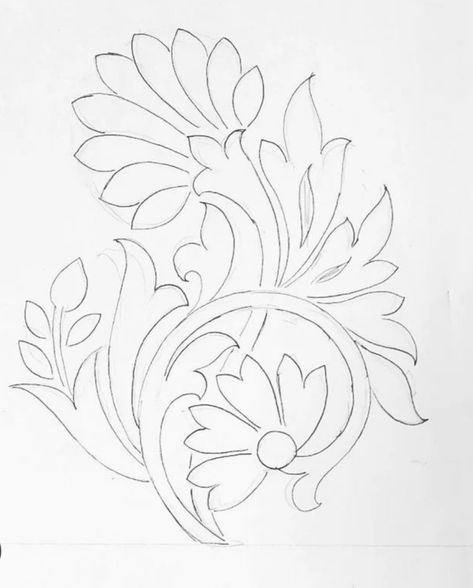 Couching Embroidery, Pencil Drawings Of Flowers, Flower Pattern Drawing, Basic Hand Embroidery Stitches, Fabric Painting Techniques, Tooling Patterns, Make Videos, Fabric Paint Designs, Diy Embroidery Designs