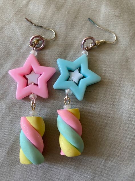 Clown Core Jewelry, Decora Jewelry, Kidcore Accessories, Kidcore Earrings, Kidcore Jewelry, Fairy Kei Accessories, Decora Accessories, Silly Earrings, Candy Accessories