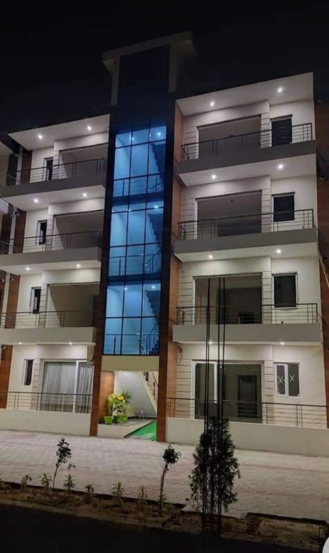 Nigerian Apartment Building, Small Appartment Buildings Plans, Small Hotel Design Exterior, Apartment Exterior Korea, Beach Front Apartment Building, Korean Apartment Building Exterior, 3 Story Apartment Building Design, Cute Apartment Building, Apartment Ideas Exterior