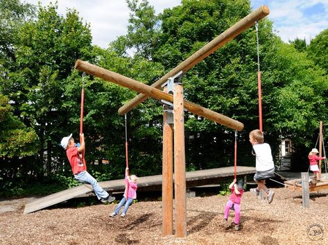 Diy Swing, Outdoor Play Spaces, Playground Ideas, Diy Playground, Kids Outdoor Play, Outdoor Play Area, Natural Playground, Playground Design, Set Ideas