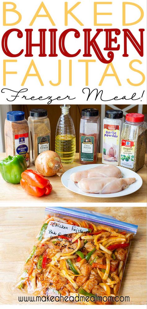 Freezer Meals Make Ahead Chicken Fajitas, Meal Prep Dinner Freezer, Freezer Meal Fajitas, Freezer Meal Chicken Fajitas, Freezer Steak Fajitas, Salsa Chicken Freezer Meal, Freezer Meals For Family Of 5, Pre Cooked Frozen Meals, Pre Made Frozen Meals Dinners