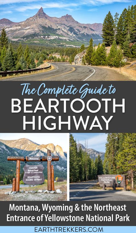 Beartooth Highway is a scenic drive that runs along the border of Montana and Wyoming. It starts in Red Lodge and ends at the northeast entrance of Yellowstone National Park. In this guide, we cover everything you need to know to do this drive. Yellowstone Vacation Planning, Wyoming Trip, Beartooth Highway, Yellowstone National Park Vacation, Wyoming Vacation, Yellowstone Vacation, Montana Vacation, Yellowstone Trip, Wyoming Travel