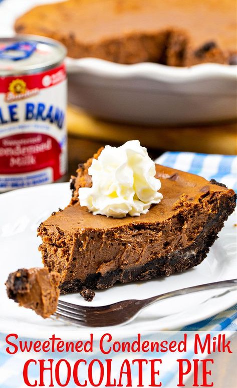 Milk Chocolate Pie Recipe, Eagle Brand Recipes Condensed Milk, Milk Chocolate Pie, Recipes Condensed Milk, Milk Pie Recipe, Eagle Brand Recipes, Condensed Milk Recipes Desserts, Condensed Milk Desserts, Milk Recipes Dessert