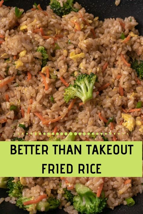 Combination Fried Rice Recipe, Better Than Takeout Fried Rice Recipe, Fried Rice With Pork, Takeout Fried Rice, Recipes With Oyster Sauce, Rice With Pork, Broccoli Fried Rice, Vegetable Fried Rice Recipe, Vegetarian Fried Rice