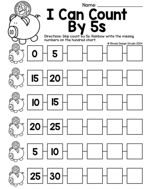 Teaching Skip Counting 1st Grade, Count By 5s Worksheet, Counting By 5s Worksheet, Skip Counting Worksheets Grade 1, Counting By 2s Worksheets Free, Counting Worksheets Grade 1, Skip Counting By 2s Activities, Skip Counting Activities 2nd Grade, Counting By 5 Activities