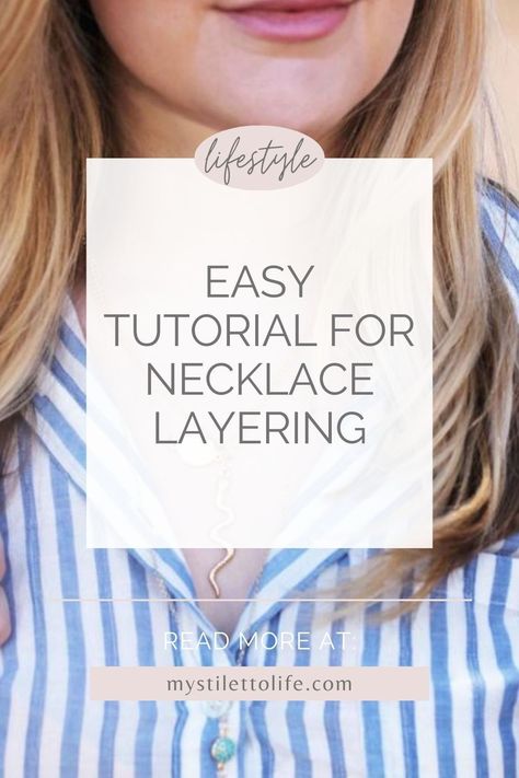 Looking for an easy way to layer your necklaces? My Stiletto Life is sharing her easy tutorial that will help you become a pro at layering your jewelry. Follow for more 2024 beauty tips, outfit ideas, and style guides! Jewelry Wearing Tips, Layered Necklace Hack, Multiple Necklaces Wearing, Stylish Gold Necklace Designs, How To Wear Layered Necklaces, Layering Necklaces Hack, Layered Chains Gold, How To Layer Pearl Necklaces, V Neck Necklace Guide