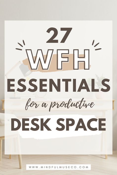 Transform your WFH experience. From ergonomic chairs to inspiring decor, design a dedicated workspace that fuels your focus and well-being. #wfh #remotework #homeoffice #workhome #productive #equipment #supplies #essentials #desk #themindfulmuse Work From Home Essentials, Home Must Haves, Boost Productivity, Care Plans, Home Essentials, Self Care Routine, Work From Home, Working From Home, From Home