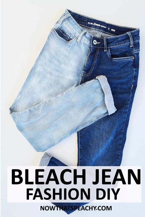 Bleach Blue Jeans Diy, How To Bleach Pants, How To Bleach Denim, Bleaching Jeans Diy, Bleach Denim Diy, Diy Bleached Jeans, Bleaching Jeans Diy Denim Ideas, Jeans Bleach Diy Ideas, Bleach Jeans Diy Denim