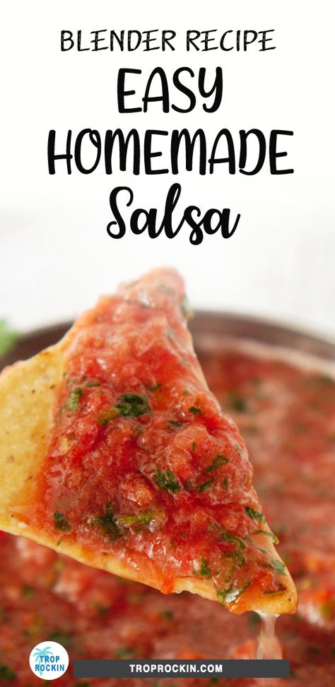 Homemade Salsa With Fresh Tomatoes, Salsa Recipe With Fresh Tomatoes, Salsa Recipe Easy, Salsa With Fresh Tomatoes, Easy Blender Salsa, Fresh Salsa Recipe Homemade, Recipe With Fresh Tomatoes, Dressing Diy, Easy Homemade Salsa Recipe