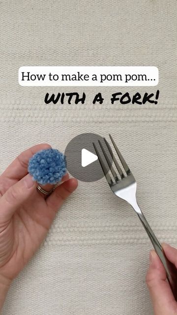 Amigurumi Pattern Designer on Instagram: "Don’t have a pom pom maker? Or can’t remember where you put yours?? 😅 It’s so simple to make one with a fork!   2 important tips: 1) the knot tied around your strands needs to be tight! 2) don’t be afraid to trim! The more you trim, the more circular your pom pom will look. 👌  ✨ Why am I making pom poms? In preparation for a little free pattern coming soon... 🤗" Pom Pom From Yarn, Make Pom Poms Cheerleading, How To Make Small Pom Poms, How Do You Make Pom Poms Out Of Yarn, Easy Yarn Pom Pom Diy, Fork Pom Pom Tutorial, Make A Pom Pom With Yarn, Fork Pom Pom, Making A Pom Pom With Yarn