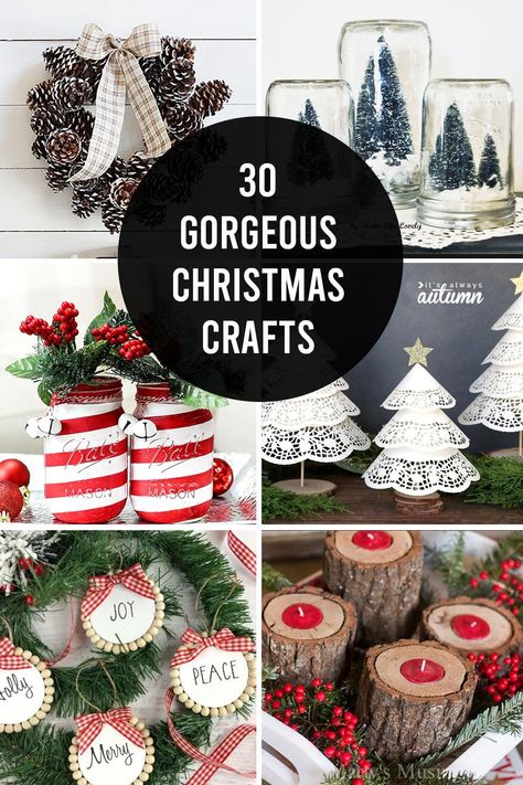 30 Gorgeous Christmas Crafts for adults - these easy Christmas craft ideas are perfect for getting into the holiday spirit or having a craft night with friends! Christmas Crafting Ideas For Adults, Christmas Pinterest Party Crafts, Easy Sellable Christmas Crafts, Nice Christmas Crafts, Easy Crafts For Groups Of Women, New Crafts For 2022 For Adults, Joy Crafts Christmas, Christmas Crafts For A Group Of Women, Ladies Group Craft Ideas