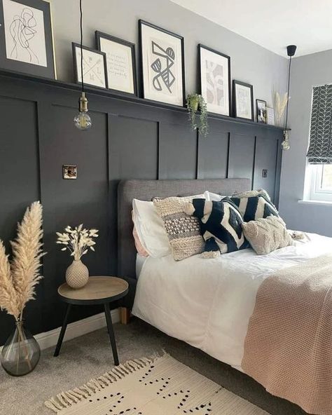 45 Best Bedroom Accent Walls on Pinterest - Nikki's Plate Feature Wall Bedroom, Wall Panels Bedroom, Best Bedroom, Bedroom Accent, Accent Wall Bedroom, Bedroom Panel, Spare Bedroom, Master Bedrooms Decor, Remodel Bedroom