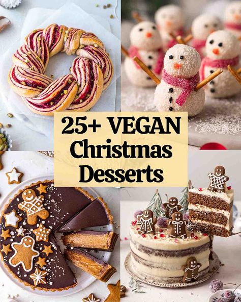 Vegan Holiday Desserts, Vegan Christmas Desserts, Vegan Xmas, Christmas Dessert Recipes, Vegan Christmas Cookies, Holiday Desserts Christmas, Vegan Gingerbread, Vegan Holiday Recipes, Vegan Baking Recipes