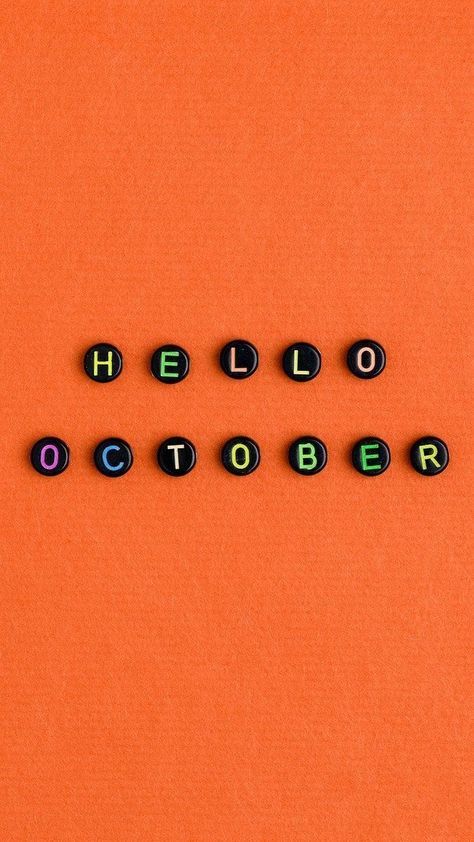 Bead Letters, October Hello, Word Typography, October Aesthetic, October Wallpaper, Text Typography, Hello September, Hello October, Happy October