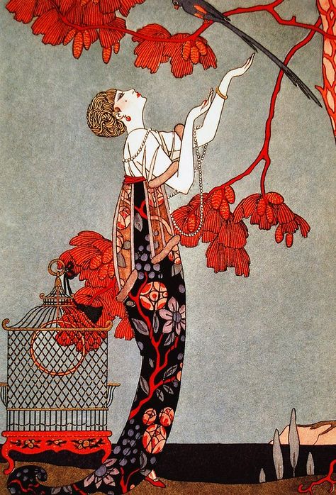 George Barbier, Vintage Advertising Art, Art Nouveau Poster, Art Deco Illustration, Deco Poster, Art Deco Posters, Illustration Vintage, Art Et Illustration, Poster Vintage