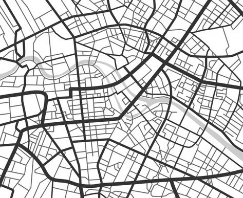 Road Map Design, City Grid, City Maps Design, Navigation Map, City Layout, Map Pattern, Map Background, Abstract City, Paris Map