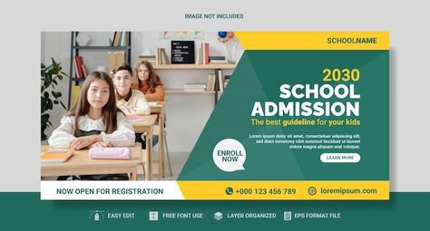 School Banner Design Ideas, Real Estate Banner, Education Banner, About School, School Banner, Medical Studies, School Admissions, Work Inspiration, Web Banner