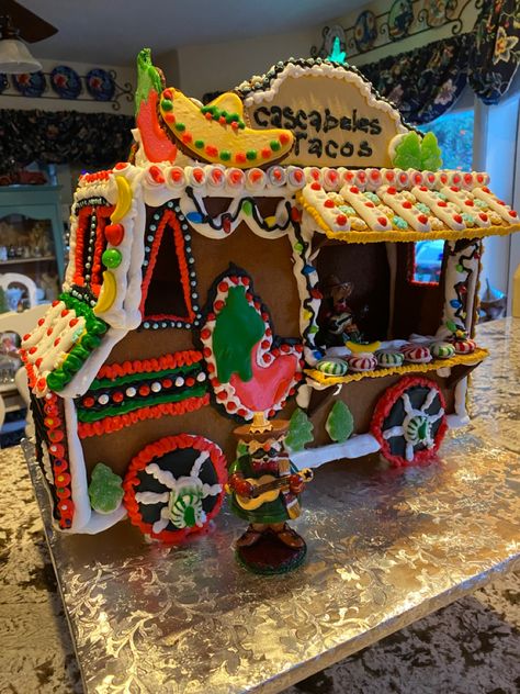 Gingerbread Houses Competition, Elf Themed Gingerbread House, Clever Gingerbread House Ideas, Gingerbread House Creative, Creative Gingerbread House Ideas Easy, Gingerbread House Competition Ideas, Gingerbread House Funny, Gingerbread House Designs Ideas, Gingerbread House Ideas Contest