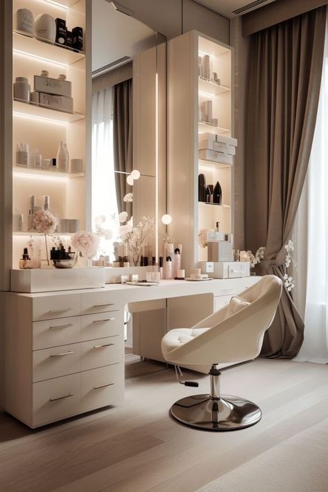 Dressing Room Decor, Dream Closet Design, Home Hall Design, Beauty Room Decor, Glam Room, Woman Bedroom, Modern Bedroom Decor, Room Makeover Inspiration, Beauty Room