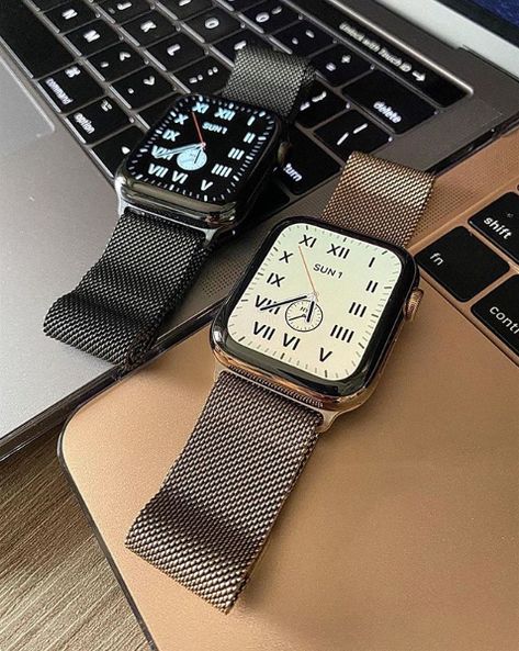 Black or Gold? ⭐️UPGRADE YOUR APPLE WATCH BANDS⭐️ Perfectly fits with Apple Watch Series 5, 4, 3, 2, and 1. Apple Watch Bands Men, Black Apple Watch Aesthetic, Apple Watch Bands Mens, Apple Watch Aesthetic, Apple Watch Black, Apple Watch Stainless Steel, Apple Watch Fitness, Bands For Apple Watch, Apple Watch Bands Fashion