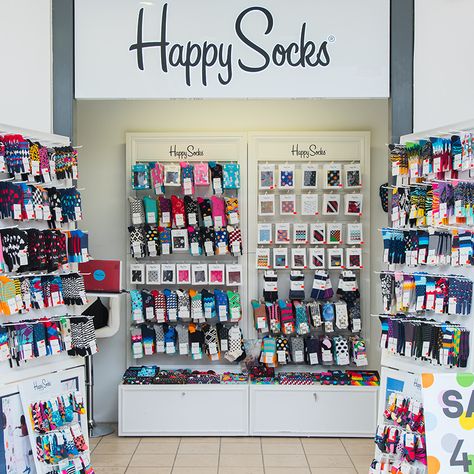 Happy Socks Socks Display Rack Manufacturing Sock Display, Sock Store, Art Socks, Stylish Socks, Comfortable Socks, Mobile Shop, Boutique Interior, Rack Design, Work Organization