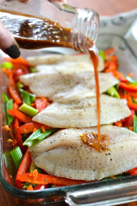 Asian Tilapia, Tilapia Recipes Healthy, Baked Tilapia Recipes, Asian Fish Recipes, Tilapia Recipes, Fish Recipes Healthy, The Fix, Fish Dinner, Healthy Clean Eating