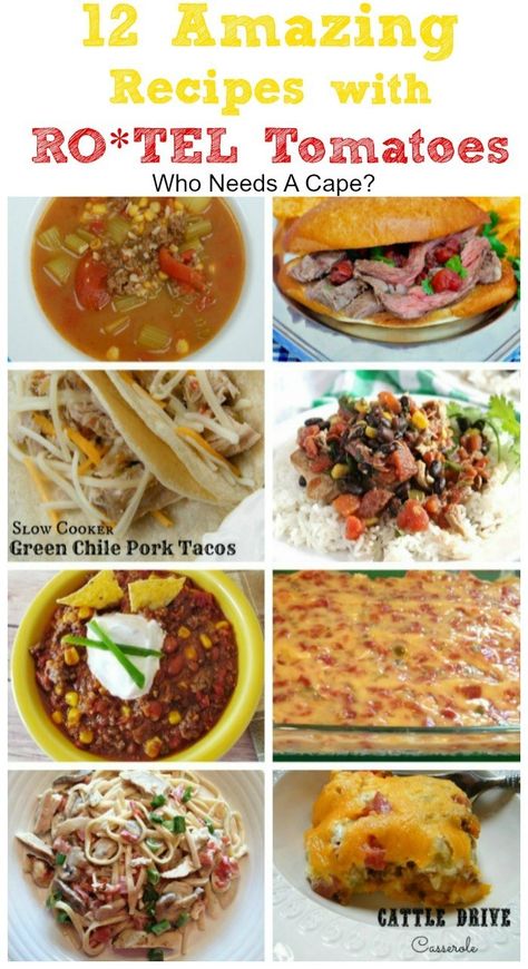 12 Amazing Recipes with Ro*Tel Tomatoes Rotel Recipes, How To Cook Chili, Southwest Recipes, Rotel Tomatoes, Spring Fun, Simple Food, Soups Stews, Tex Mex Recipes, Soup And Sandwich