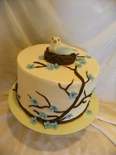 Lizard Cake, Kue Fondant, Baby Shower Congratulations, Grandma Cake, Bird Cake, Shower Vintage, Cupcakes For Boys, Vintage Baby Shower, Baby Shower Vintage