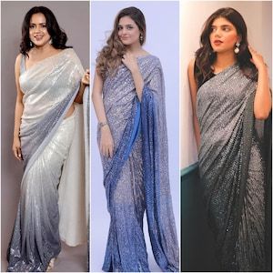 latest party wear shimmer sarees Shimmer Saree, Uk Party, Uk Parties, Sequence Saree, Saree Sale, Bollywood Saree, Designer Saree, May 22, Saree Collection