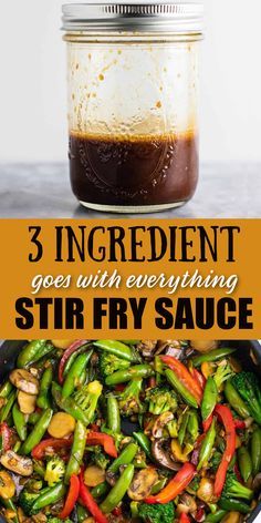 Easy Stir Fry Sauce, Fry Sauce Recipe, Asian Sauce Recipes, Stir Fry Sauce Easy, Stir Fry Recipes Healthy, Stir Fry Sauce Recipe, Wok Recipes, Easy Stir Fry Recipes, Asian Stir Fry